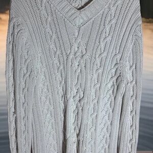 Banana Republic 100% Cotton Cable Knit Tunic Sweater Size Large